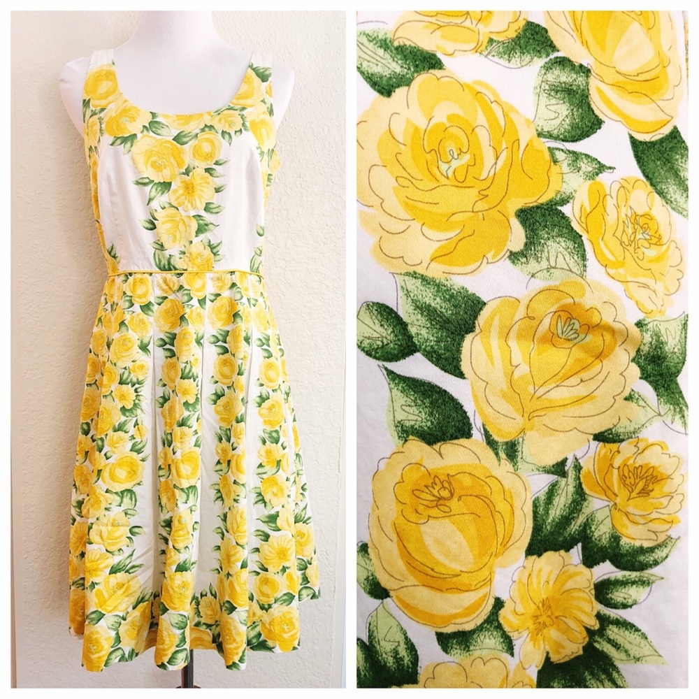 💥SOLD💥Yellow Floral Ann Taylor Loft Dress